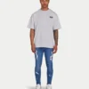 Men’s spray-on ripped jean – mid blue Men’s spray-on ripped jean – mid blue