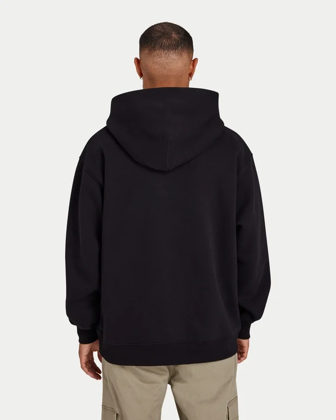 Mens collective oversized hoodie – black Mens collective oversized hoodie – black