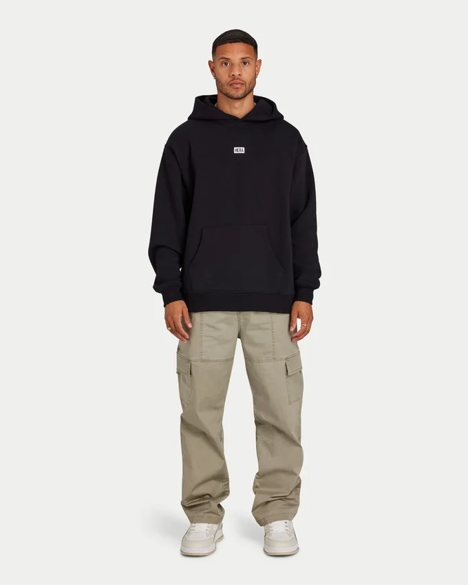 Mens collective oversized hoodie – black Mens collective oversized hoodie – black