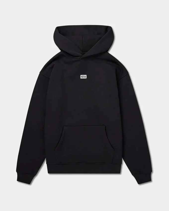 Mens collective oversized hoodie – black Mens collective oversized hoodie – black