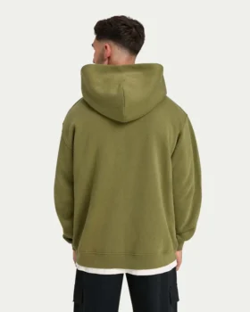 Mens collective oversized hoodie – olive green