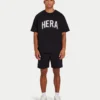 Mens collective sweatshort – black