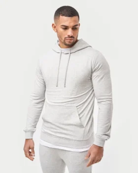 mens focus slim fit hoodie grey marl 1 280x350 - Mens focus slim fit hoodie - grey marl