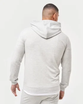 mens focus slim fit hoodie grey marl 2 280x350 - Mens focus slim fit hoodie - grey marl