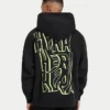 Mens graffiti oversized hoodie – black