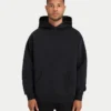 Mens graffiti oversized hoodie – black