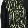 Mens graffiti oversized hoodie – black