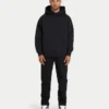 Mens graffiti oversized hoodie – black