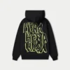 Mens graffiti oversized hoodie – black