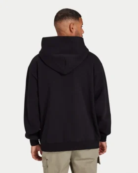 Mens label hoodie – black