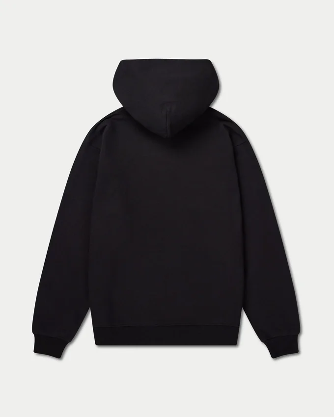 Mens label hoodie – black Mens label hoodie – black