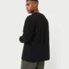 Mens label long sleeve t-shirt – black