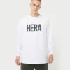 Mens label long sleeve t-shirt – white