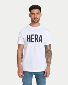 Mens label regular fit t-shirt – white