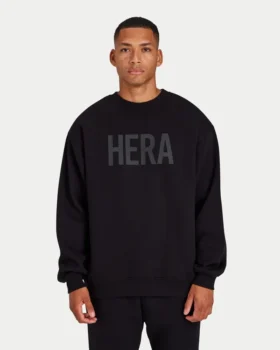 Mens label sweatshirt – black