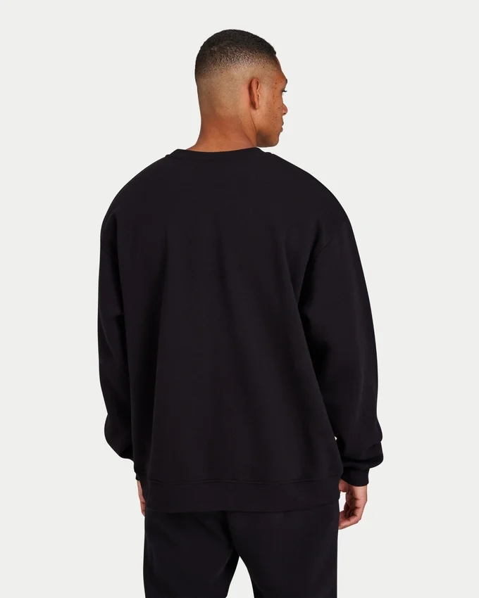 Mens label sweatshirt – black Mens label sweatshirt – black