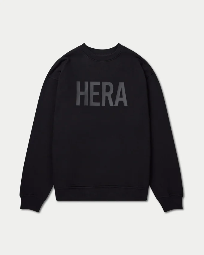 Mens label sweatshirt – black Mens label sweatshirt – black