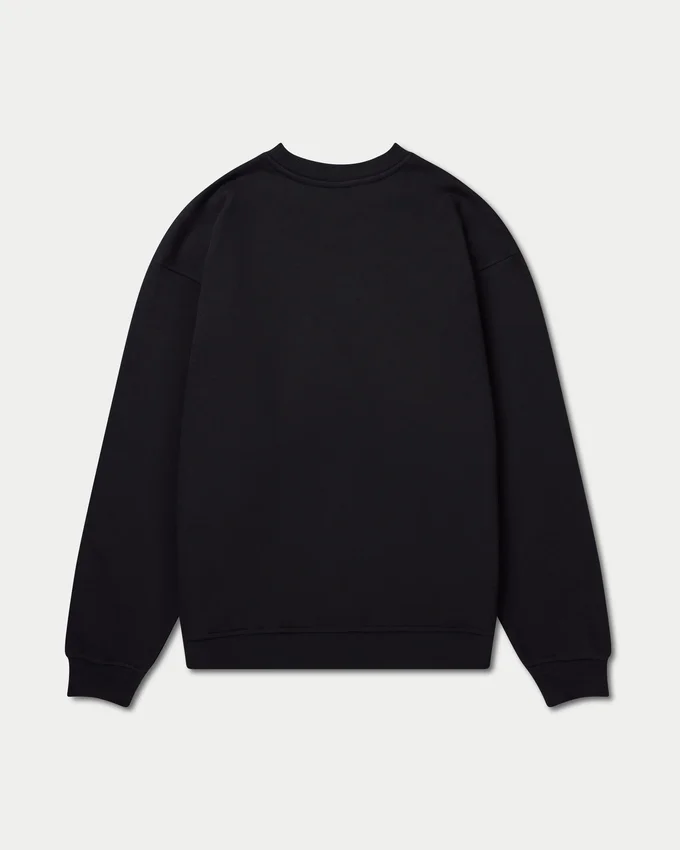 Mens label sweatshirt – black Mens label sweatshirt – black