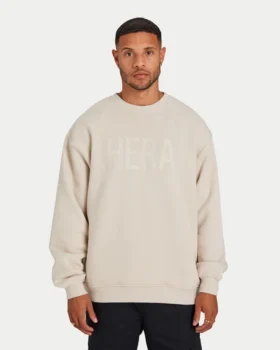 Mens label sweatshirt – oatmeal