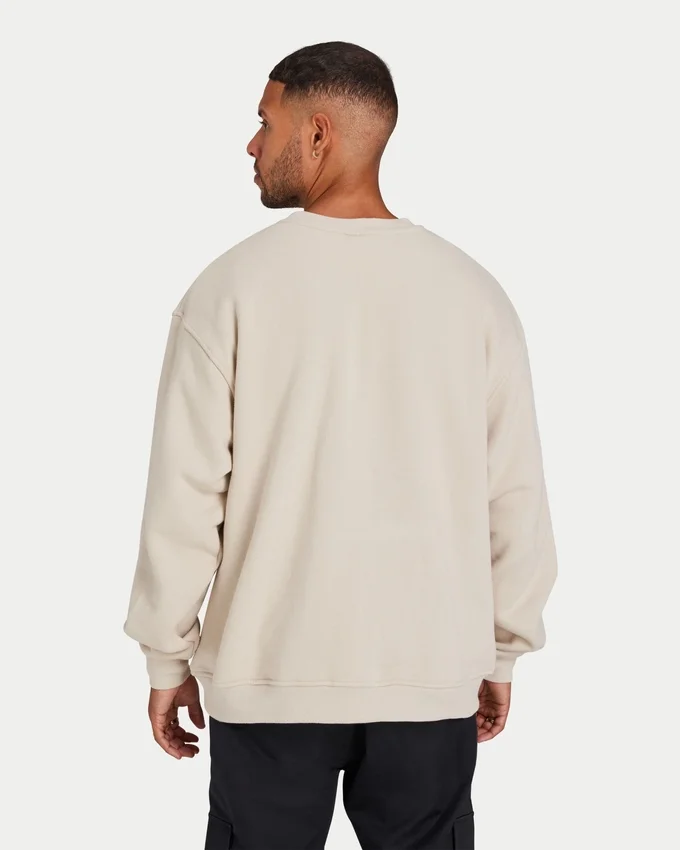 Mens label sweatshirt – oatmeal Mens label sweatshirt – oatmeal