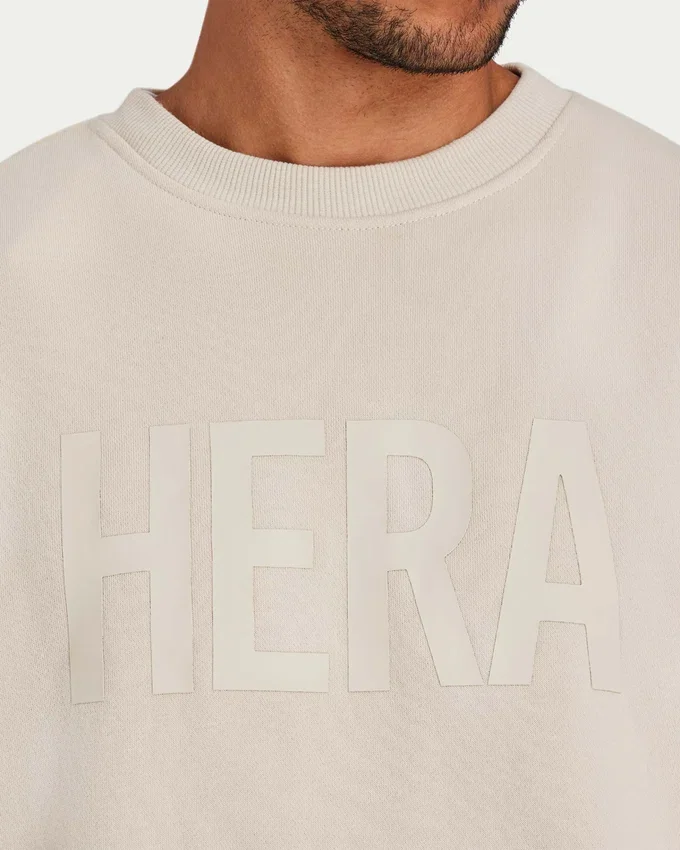 Mens label sweatshirt – oatmeal Mens label sweatshirt – oatmeal