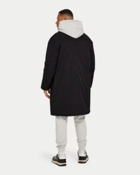 Mens layer parka jacket – black