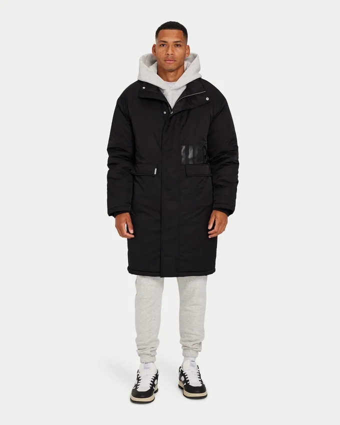Mens layer parka jacket – black Mens layer parka jacket – black