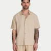 Mens linen short sleeve shirt
