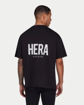 Mens oversized staple t-shirt – black