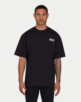 Mens oversized staple t-shirt – black