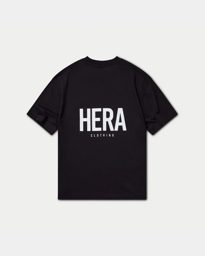 Mens oversized staple t-shirt – black Mens oversized staple t-shirt – black