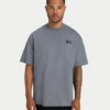 Mens oversized staple t-shirt – charcoal grey