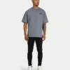 Mens oversized staple t-shirt – charcoal grey