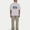Mens oversized staple t-shirt – grey marl