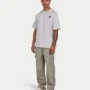 Mens oversized staple t-shirt – grey marl