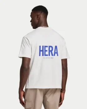 Mens oversized staple t-shirt – off white