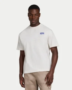 Mens oversized staple t-shirt – off white