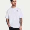 Mens oversized staple t-shirt – white