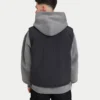 Mens quilted utility gilet – black