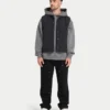 Mens quilted utility gilet – black
