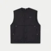 Mens quilted utility gilet – black