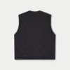 Mens quilted utility gilet – black