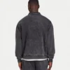 Mens signature washed oversized 1/4 zip sweatshirt