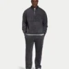 Mens signature washed oversized 1/4 zip sweatshirt