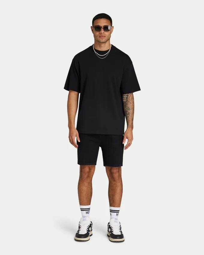 Mens slim fit short – black Mens slim fit short – black