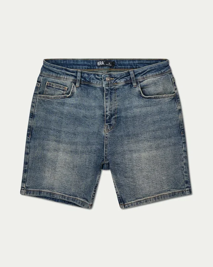 Mens slim fit short – blue sand Mens slim fit short – blue sand