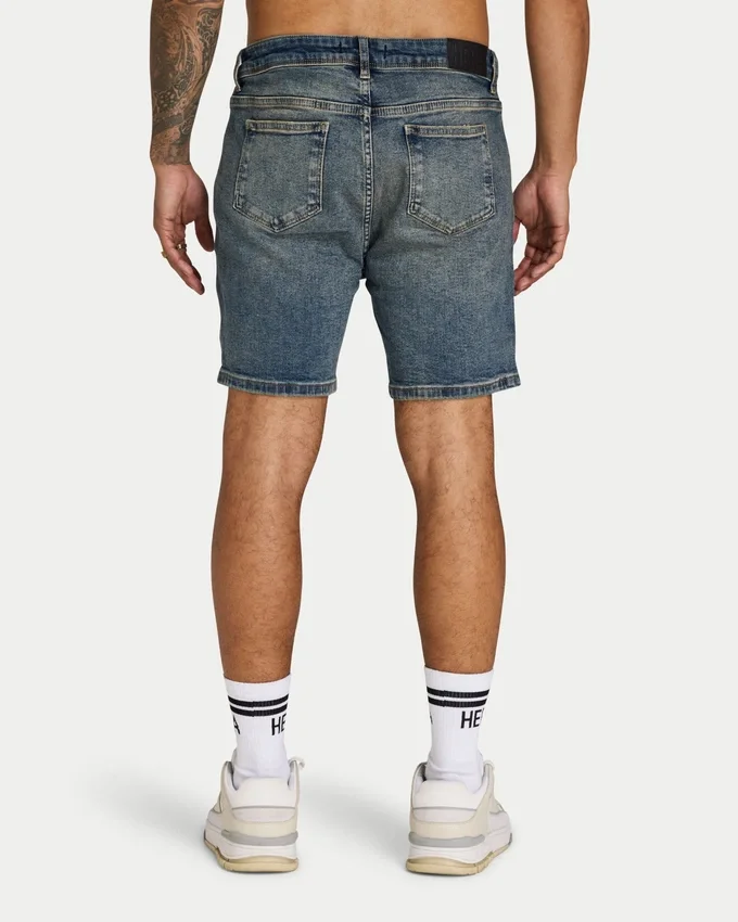 Mens slim fit short – blue sand Mens slim fit short – blue sand