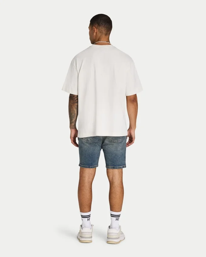 Mens slim fit short – blue sand Mens slim fit short – blue sand