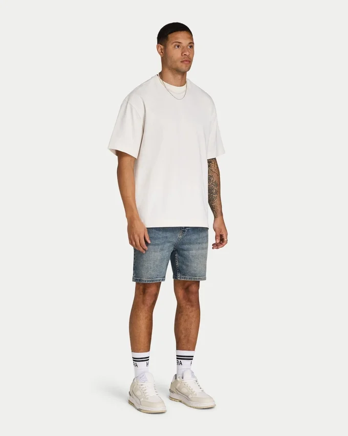 Mens slim fit short – blue sand Mens slim fit short – blue sand