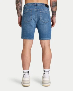 Mens slim fit short – mid blue
